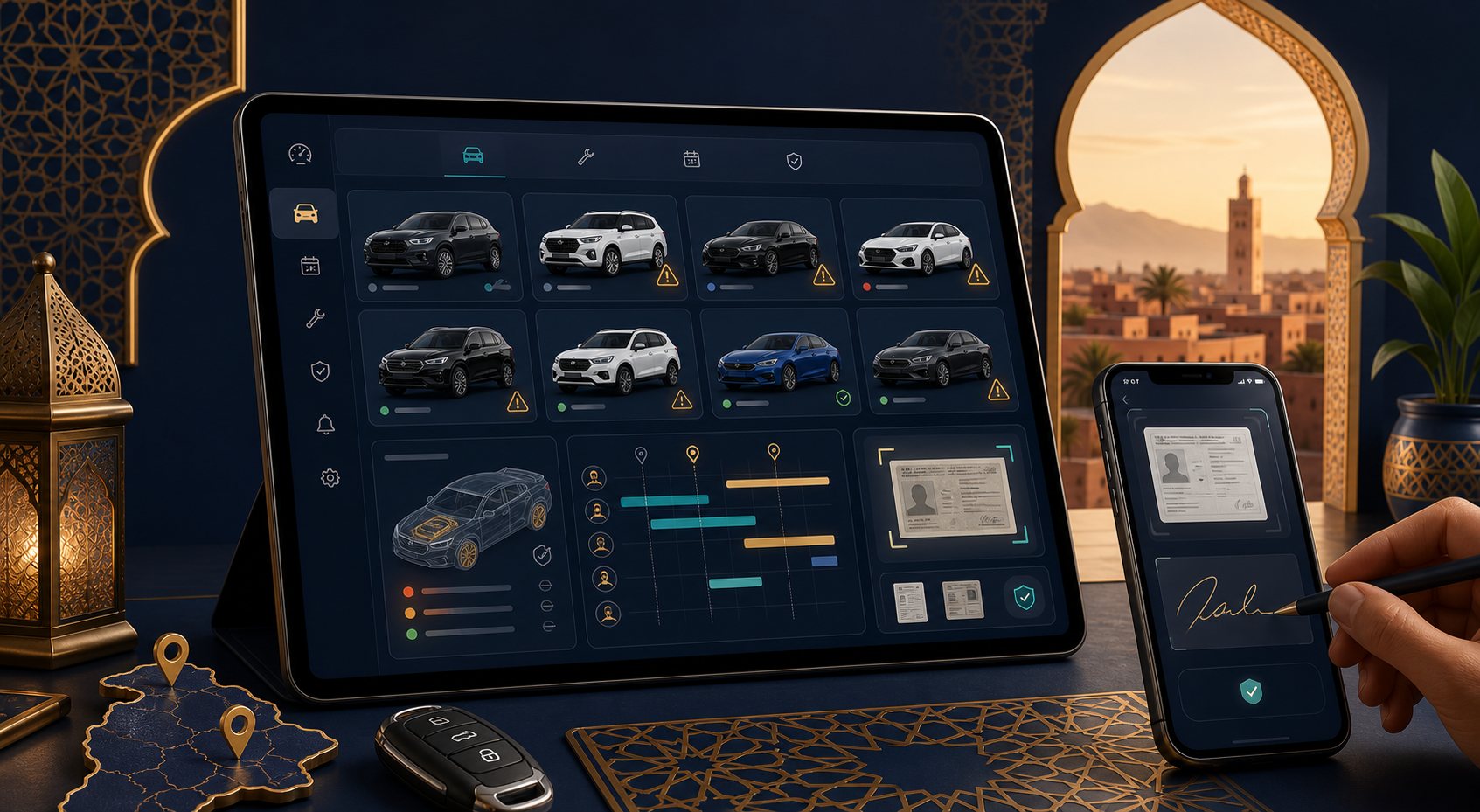 برنامج إدارة أسطول سيارات الكراء بالمغرب