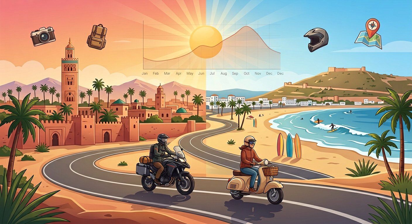 Location de scooters et motos à Marrakech et Agadir : un marché touristique en plein essor